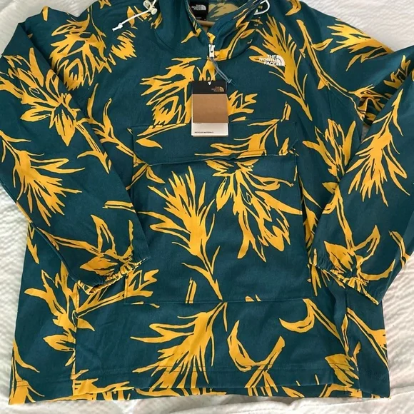 The North Face Teal and Mustard Patterned Jacket - Picture 1 of 4